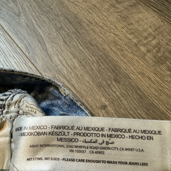 Ariat Men’s Vintage Striaght Leg Jeans 36x36 Light Wash Denim Classic Fit M1 - Picture 10 of 16